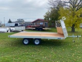 New 2025 Mission 101"X14' Snowmobile Trailer with Drive off Salt Sheild and Rear Ramp