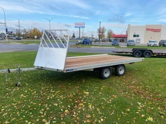 New 2025 Mission 101 X14' Snowmobile Trailer with Drive off Salt Sheild and Rear Ramp