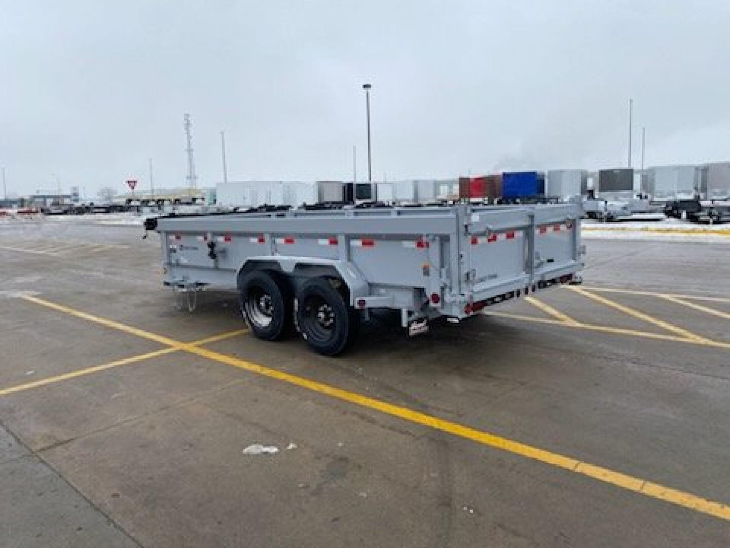 New 2025 LOAD TRAIL DL16 Dump, 16k, 7 ga., Hy.Jacks, Side Dr, Fork Holders, Solar