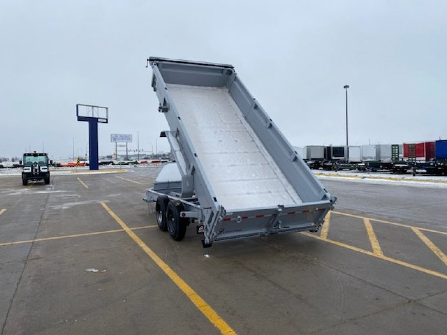 New 2025 LOAD TRAIL DL16 Dump, 16k, 7 ga., Hy.Jacks, Side Dr, Fork Holders, Solar