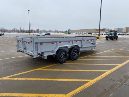 New 2025 LOAD TRAIL DL16 Dump, 16k, 7 ga., Hy.Jacks, Side Dr, Fork Holders, Solar