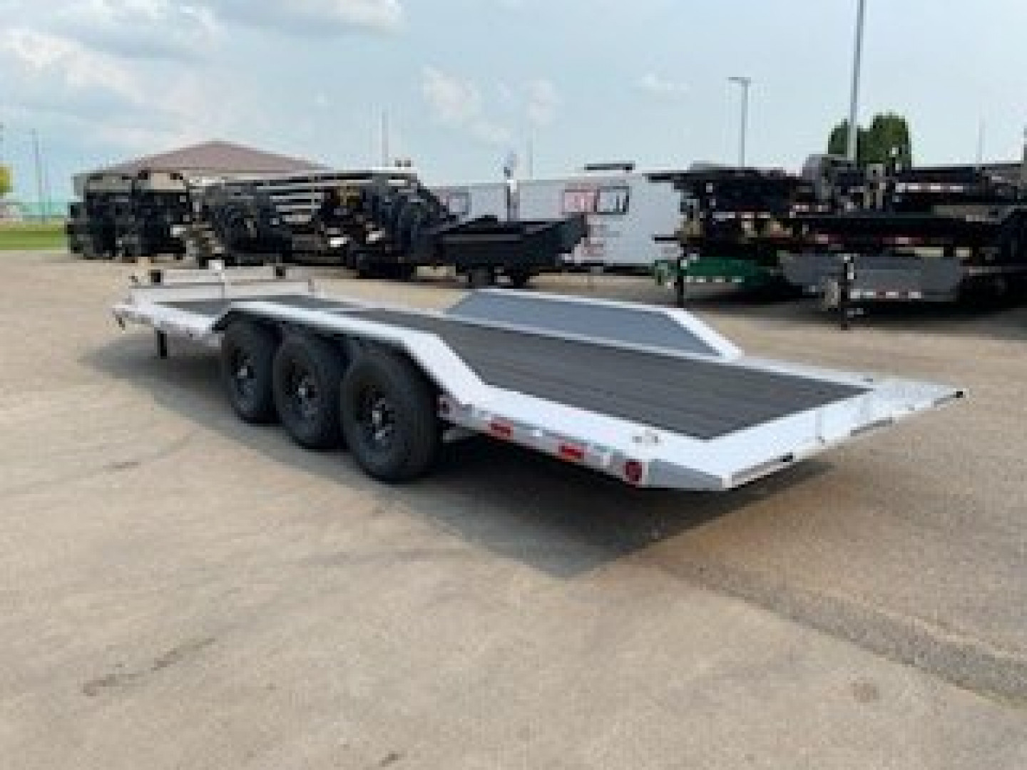 New 2024 LOAD TRAIL 102" X 24' TILT-N-GO TRIPLE AXLE TILT DECK I-BEAM FRAME