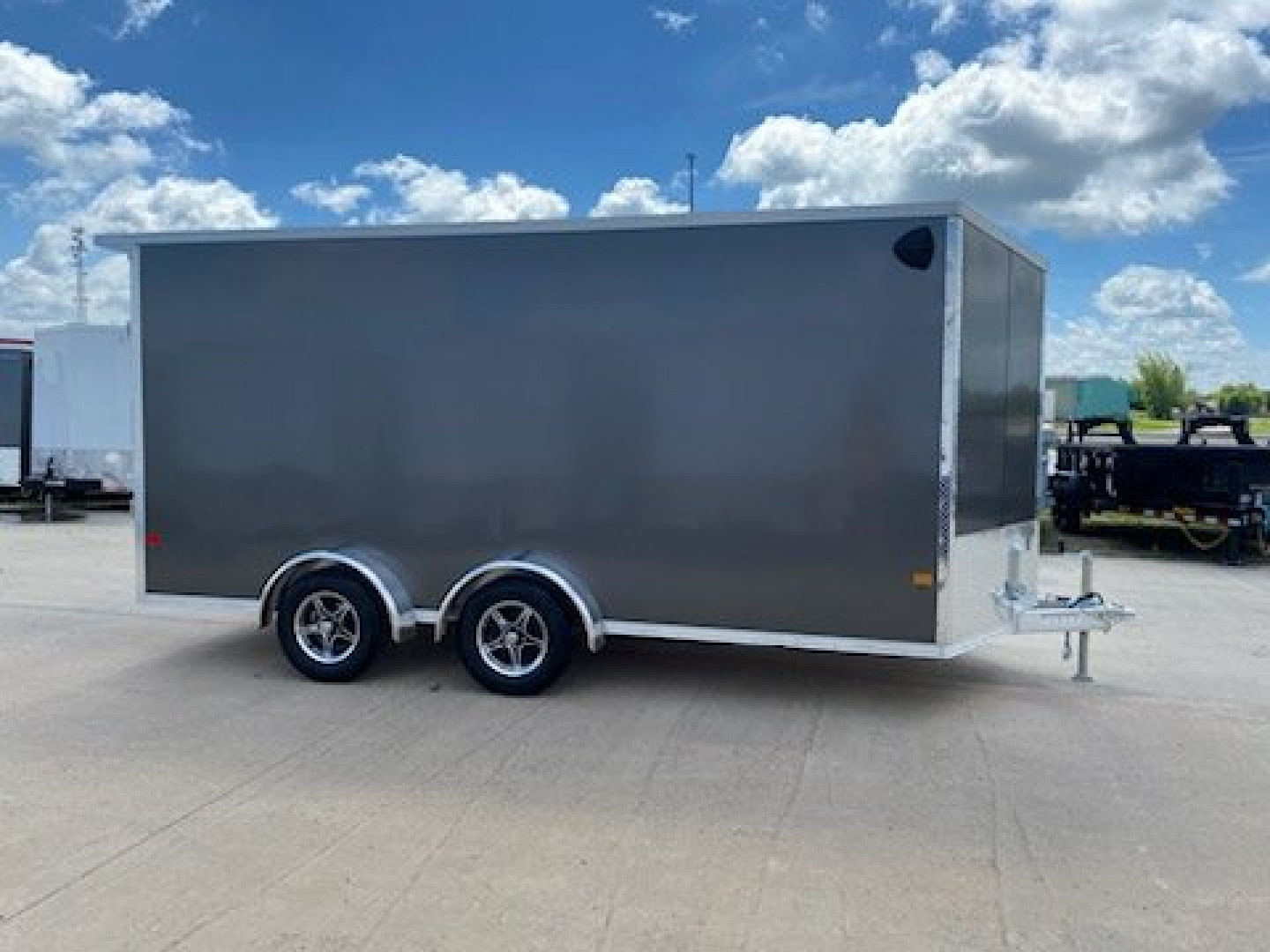 New 2024 EZ HAULER 7.4'X16'+24" UTV ALUMINUM Enclosed Trailer