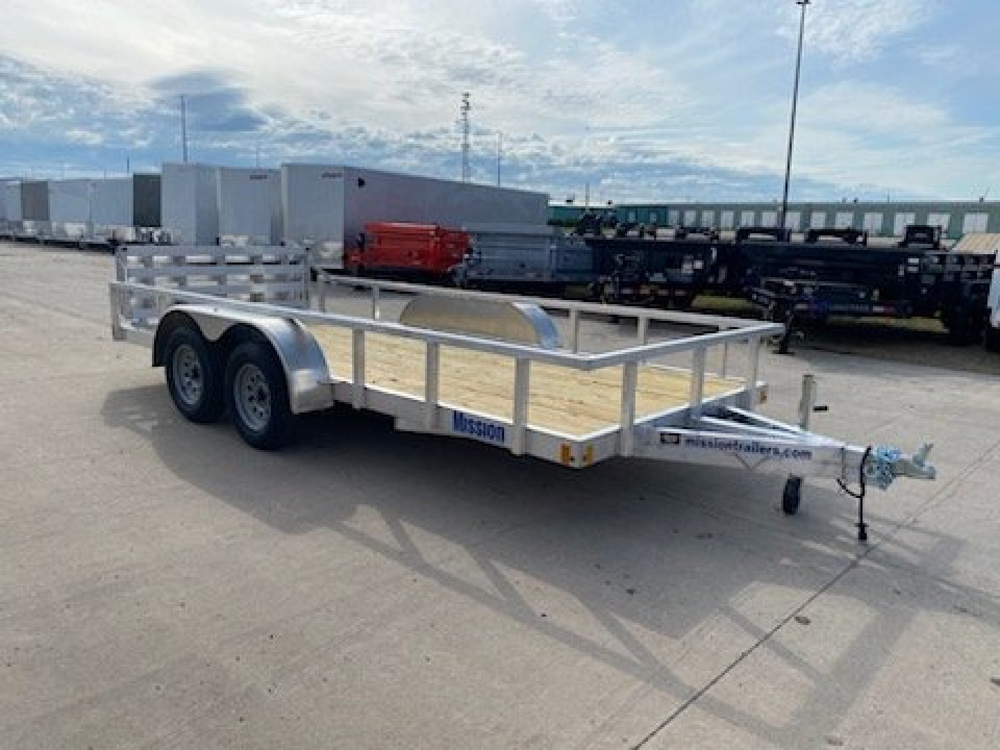 New 2024 Mission MLS80X16-2.0 Utility Trailer W/Bi-Fold Rear Ramp
