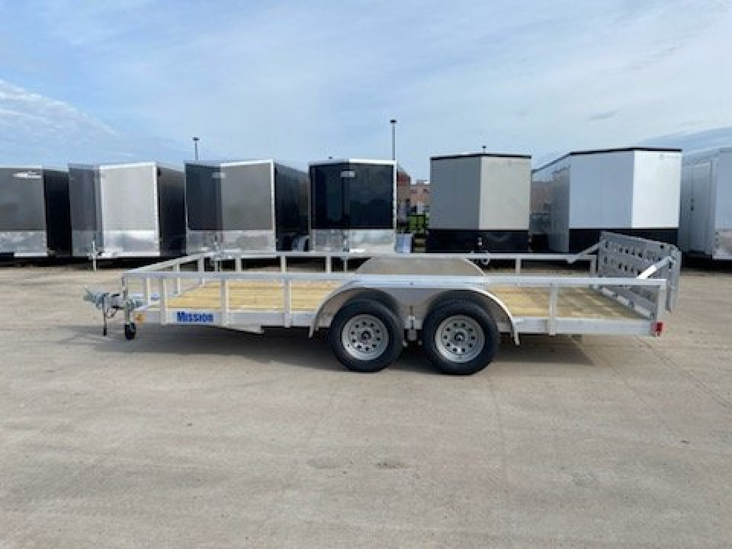 New 2024 Mission MLS80X16-2.0 Utility Trailer W/Bi-Fold Rear Ramp