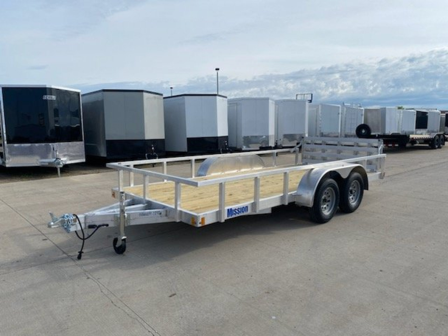 New 2024 Mission MLS80X16-2.0 Utility Trailer W/Bi-Fold Rear Ramp