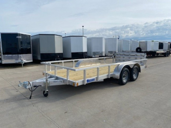 New 2024 Mission MLS80X16-2.0 Utility Trailer W/Bi-Fold Rear Ramp