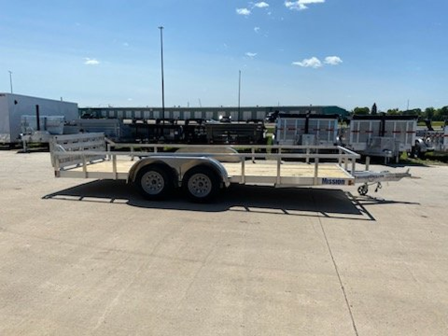 New 2024 Mission MLS80X18-2.0 Utility Trailer W/Bi-Fold Rear Ramp