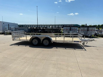 New 2024 Mission MLS80X18-2.0 Utility Trailer W/Bi-Fold Rear Ramp