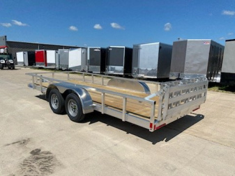 New 2024 Mission MLS80X18-2.0 Utility Trailer W/Bi-Fold Rear Ramp