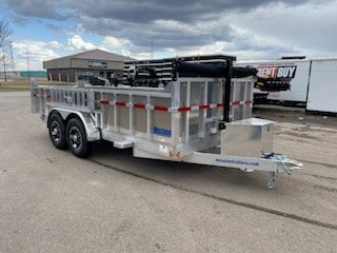 New 2024 MISSION ALUMINUM 7x16 Dump Trailer