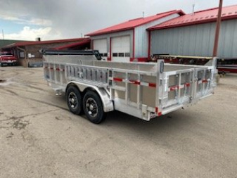 New 2024 MISSION ALUMINUM 7x16 Dump Trailer