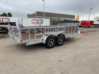 New 2024 MISSION ALUMINUM 7x16 Dump Trailer