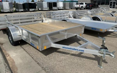 New Mission Aluminum 80 X10' Open Utility Trailer Solid Sides
