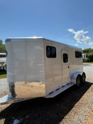 New 2025 ADAM 2 Horse Straightload JuLite Bumper Pull Horse Trailer