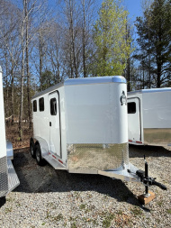 New 2025 ADAM Mustang 2 Horse Slant load w/Ramp Trailer
