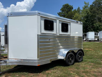 New 2026 4-STAR TRAILERS 2 Horse Slant Load Bumper Pull - White Exterior