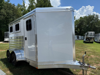 New 2026 4-STAR TRAILERS 2 Horse Slant Load Bumper Pull - White Exterior