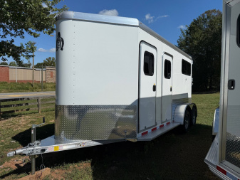 New 2025 ADAM 2 Horse Straightload JuLite Side Ramp Bumper Pull