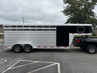 New 2025 EXISS TRAILERS STC Gooseneck 6820 Stock / Stock Combo Trailer
