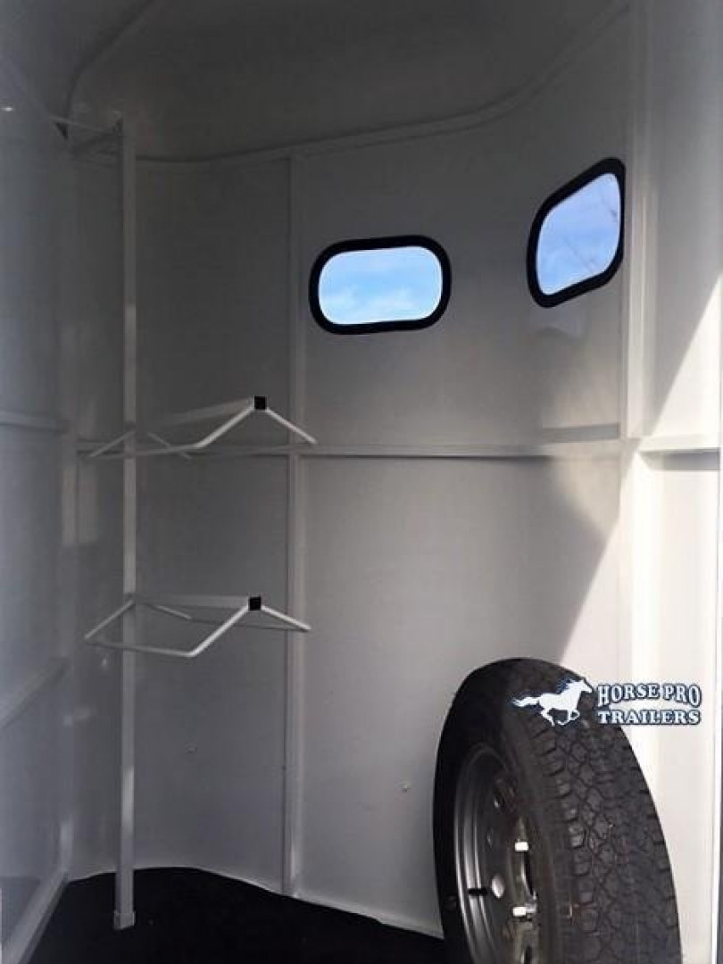 New 2025 BEE 2 Horse Slant Load w/Drops Bumper pull Horse trailer