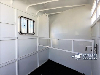 New 2025 BEE 2 Horse Slant Load w/Drops Bumper pull Horse trailer