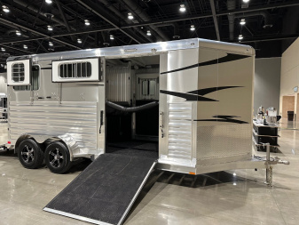New 2026 4-STAR TRAILERS 2 Horse Straight Load Side Ramp Bumper Pull Horse Trailer
