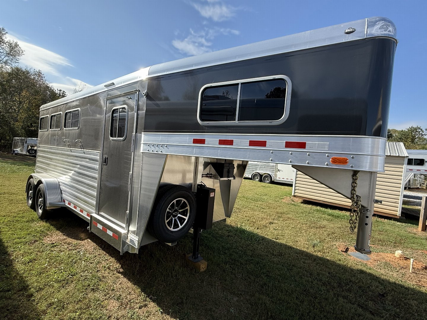 New 2026 4-Star Trailers 3 Horse Slant 7'6 tall Gooseneck Horse Trailer
