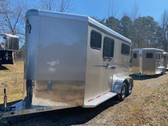 New 2024 ADAM 2 Horse Straightload JuLite Bumper Pull Horse Trailer
