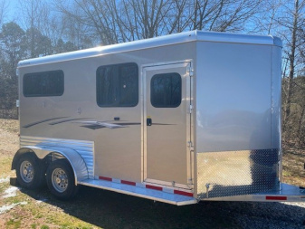New 2024 ADAM 2 Horse Straightload JuLite Bumper Pull Horse Trailer
