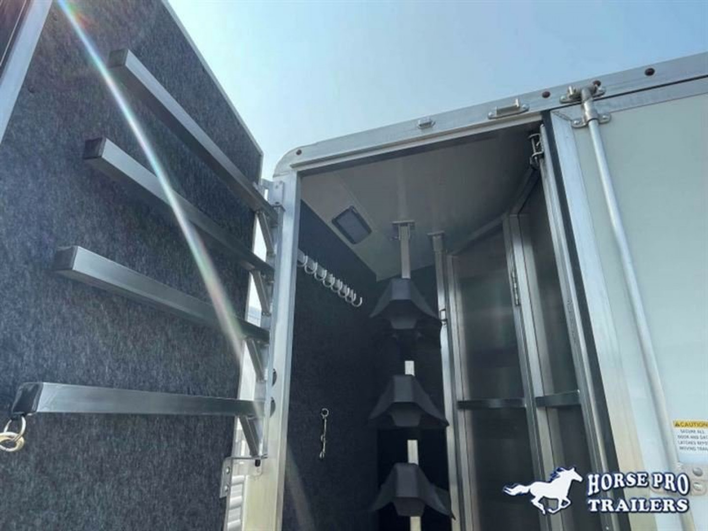 New 2023 Merhow Trailers 3 Horse 14' Living Quarters Slideout Horse Trailer