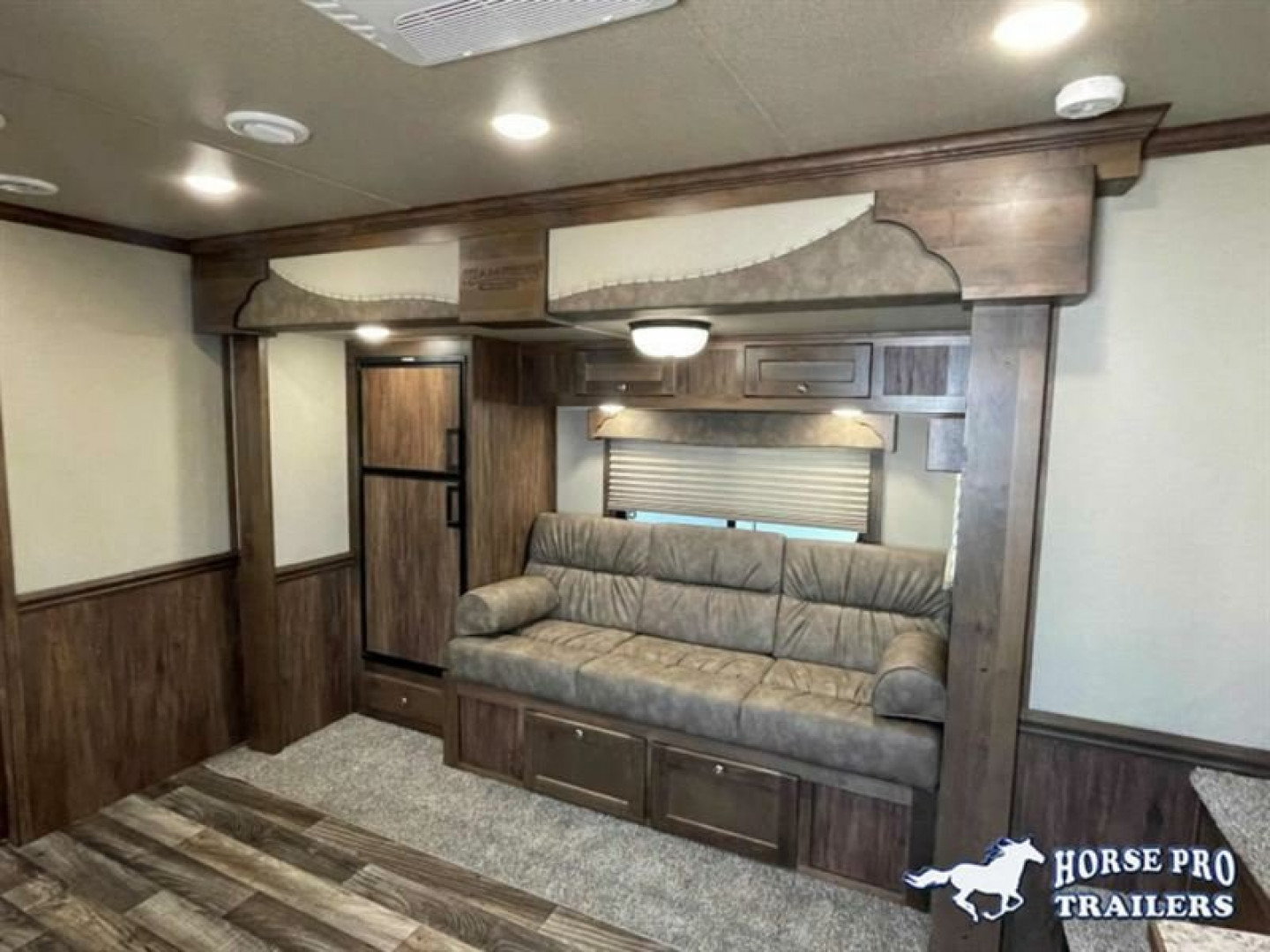 New 2023 Merhow Trailers 3 Horse 14' Living Quarters Slideout Horse Trailer