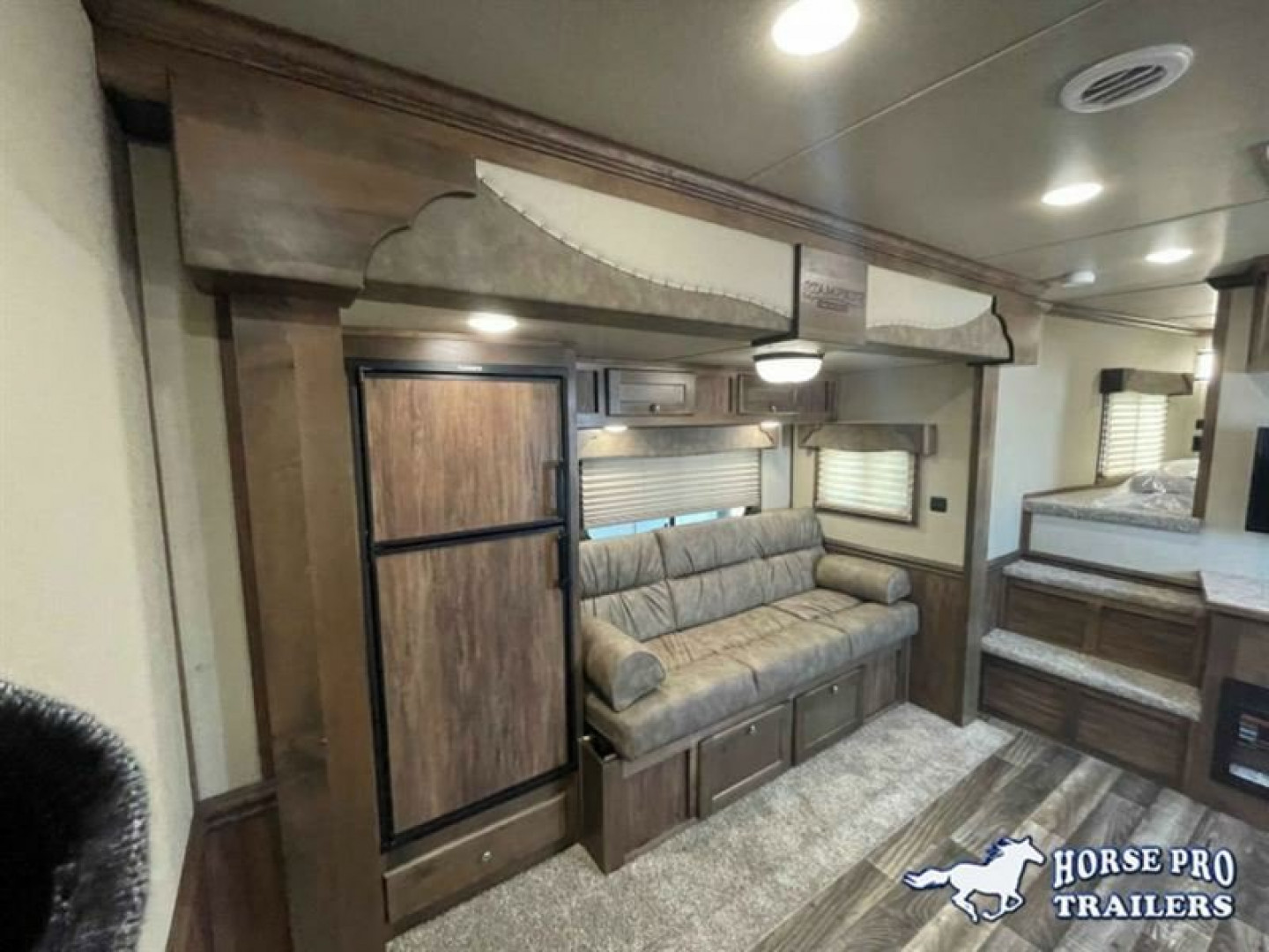 New 2023 Merhow Trailers 3 Horse 14' Living Quarters Slideout Horse Trailer