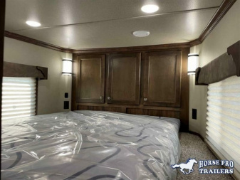 New 2023 Merhow Trailers 3 Horse 14' Living Quarters Slideout Horse Trailer