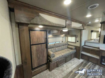 New 2023 Merhow Trailers 3 Horse 14' Living Quarters Slideout Horse Trailer