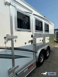 New 2023 Merhow Trailers 3 Horse 14' Living Quarters Slideout Horse Trailer