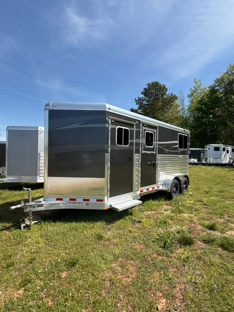 New 2025 4-STAR TRAILERS 2 Horse Straight Load Side Ramp Bumper Pull Horse Trailer