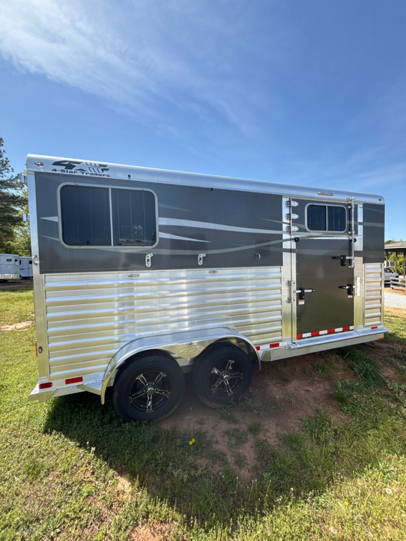 New 2025 4-STAR TRAILERS 2 Horse Straight Load Side Ramp Bumper Pull Horse Trailer