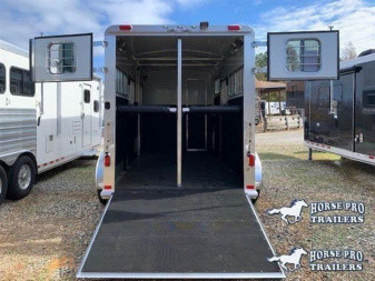 New 2026 4-Star Trailers Straight Load 2 Horse Side Ramp Gooseneck 6'10" width Horse Trailer