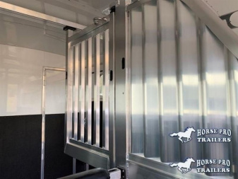 New 2026 4-Star Trailers Straight Load 2 Horse Side Ramp Gooseneck 6'10" width Horse Trailer