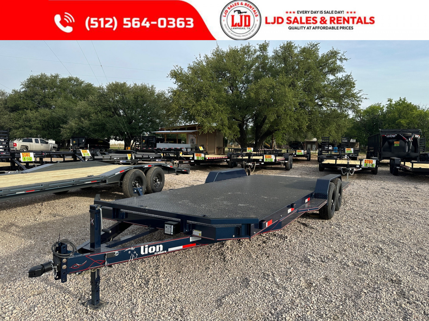New 2025 Lion Trailers - 83" x 22' Car Hauler / Equipment Trailer - 6K Axles