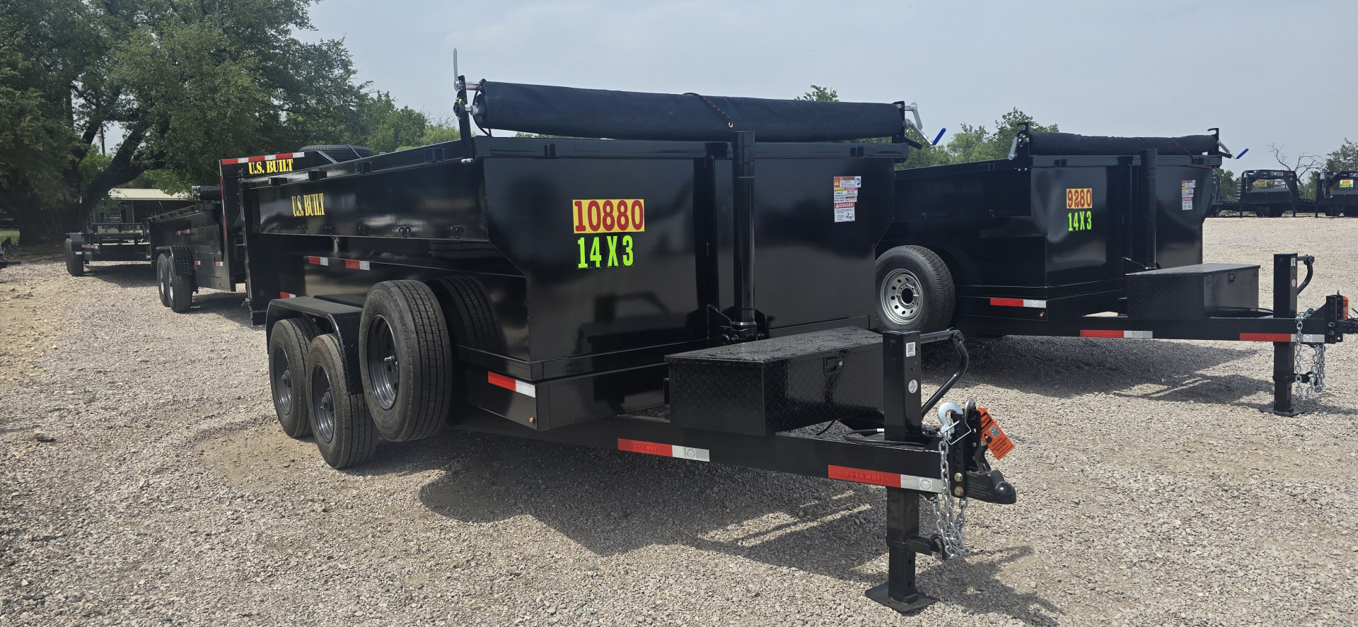 New 2025 US Built - Dump Trailer - 14 x 3 - 20K GVWR -Tarp - Ramps - Spare