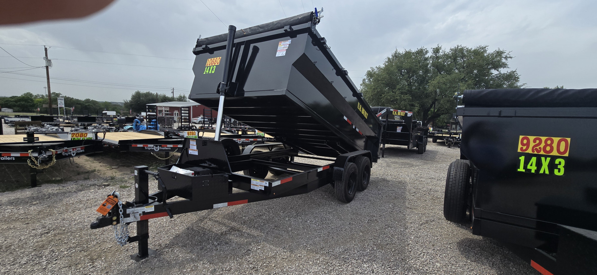 New 2025 US Built - Dump Trailer - 14 x 3 - 20K GVWR -Tarp - Ramps - Spare