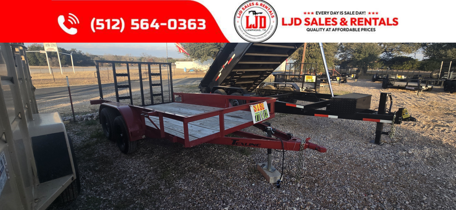 New 2025 Texline - 77' X 12' Utility Trailer = Demo Save $$$$