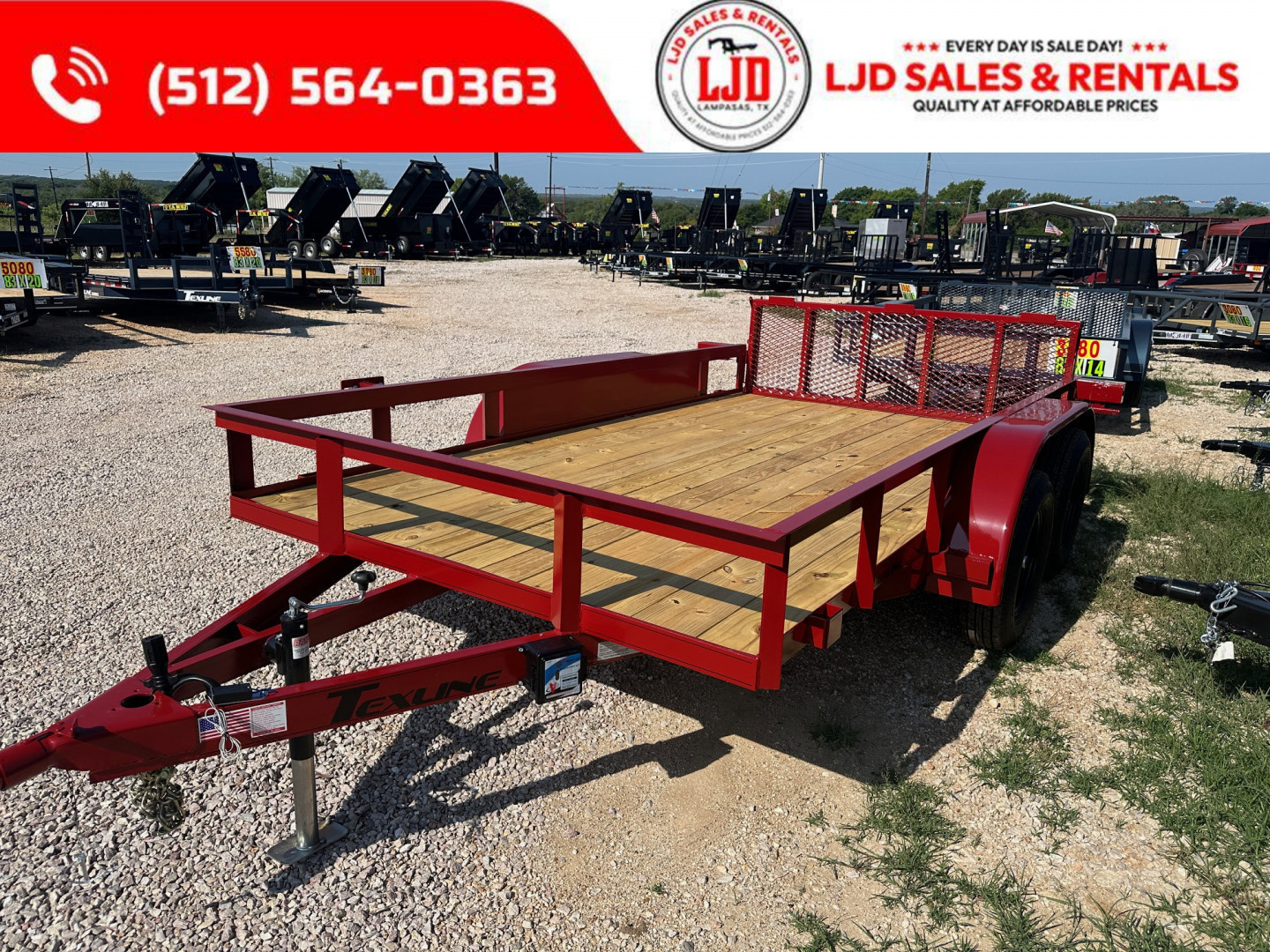 New 2025 Texline - 77' X 12' Utility Trailer - Bi Fold Gate