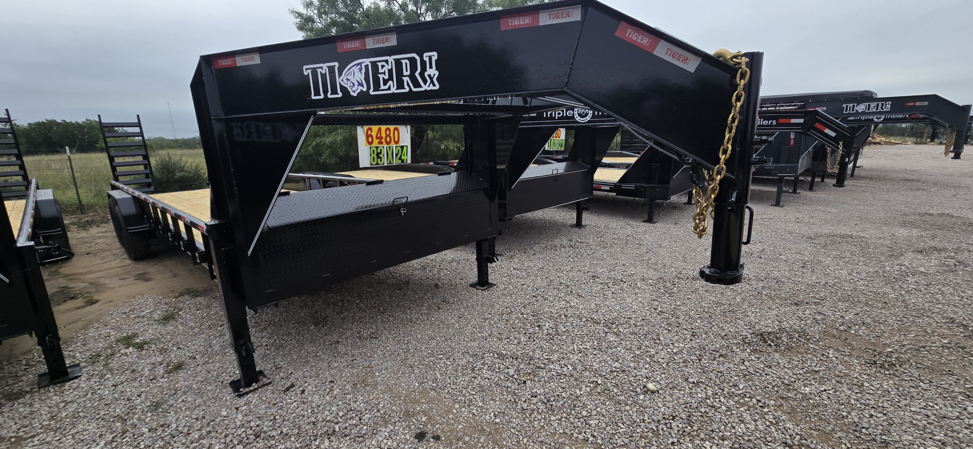 New 2025 Tiger Trailers - Gooseneck Lowboy - 83 x 24 - Flatbed Trailer