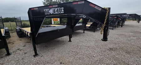 New 2025 Tiger Trailers - Gooseneck Lowboy - 83 x 24 - Flatbed Trailer
