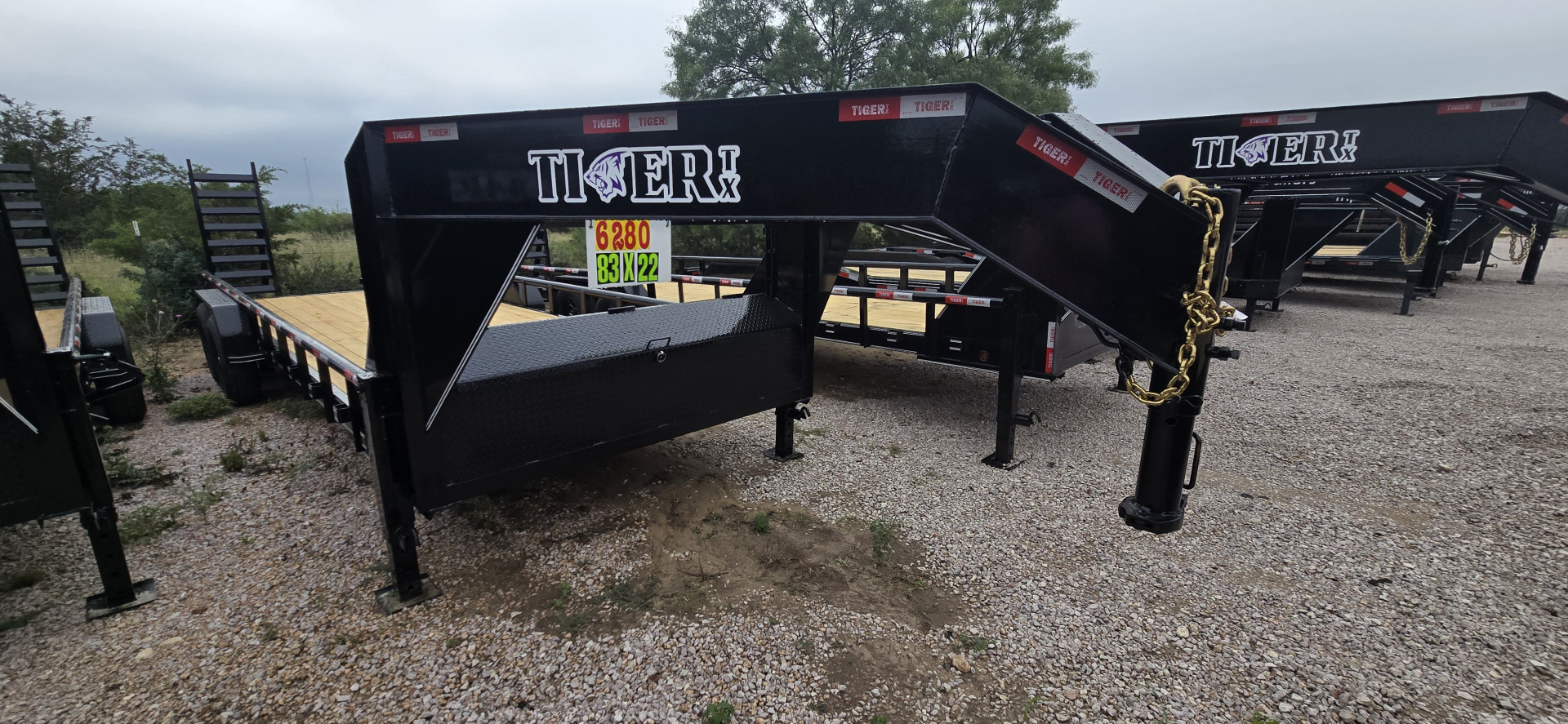 New 2025 Tiger Trailers - Gooseneck Lowboy - 83 x 22 - Pipetop - Flatbed Trailer