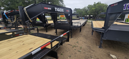 New 2025 Tiger Trailers - Gooseneck Flatbed 102 x 30 - Lowboy - Flatbed Trailer