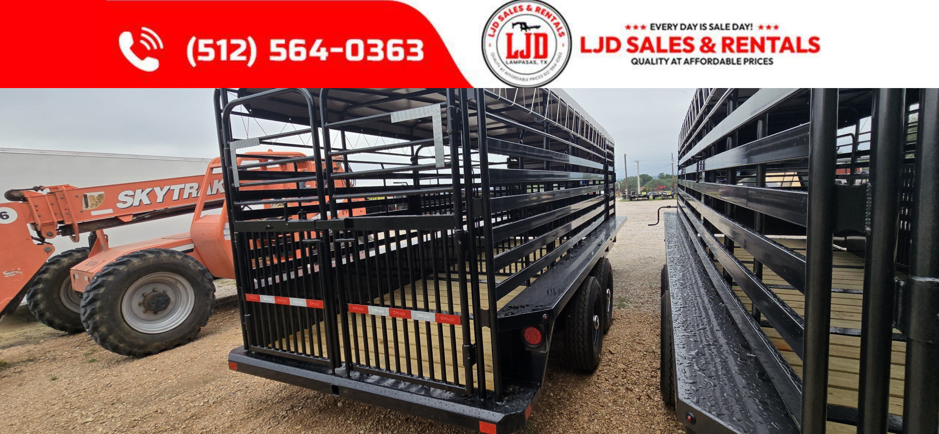 New 2025 Delco - Gooseneck Livestock Trailer- 6'8"X 20' - 14 Ply Tires
